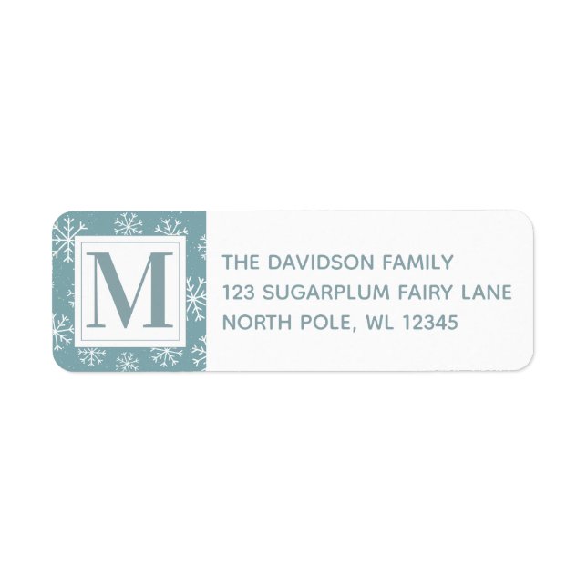 Monogrammed Winter Snowflakes (Front)