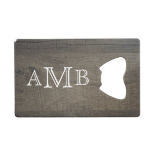 Monogrammed Wood-Look