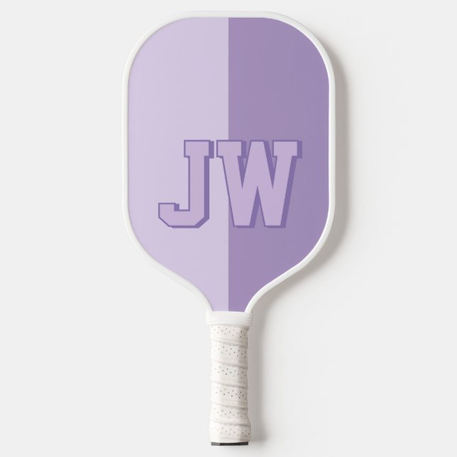 Monograms Add your name Purple & Lilac Pickleball Paddle (Front)
