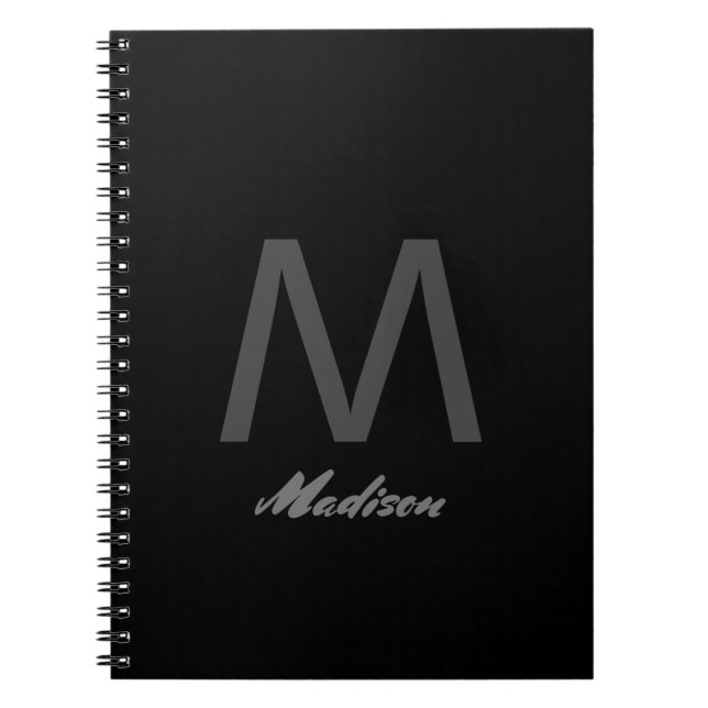 Monograms Bridesmaid Groomsmen Wedding Gift Favour Notebook (Front)