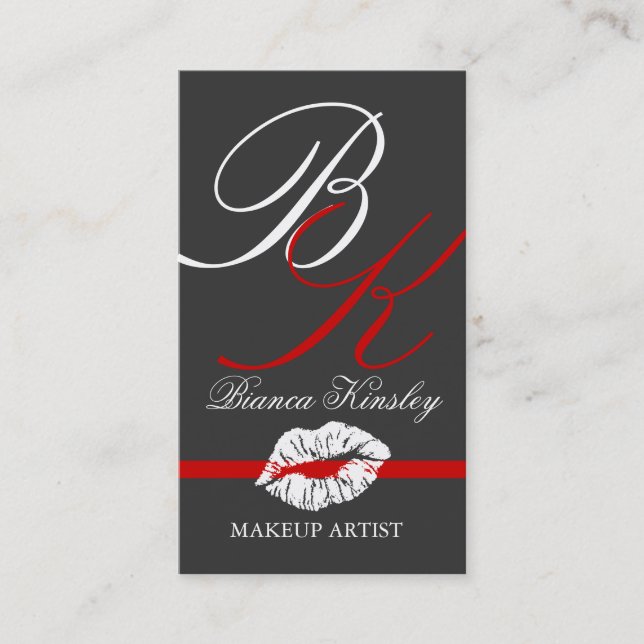 Monograms Business Cards Makeup Artist (Front)
