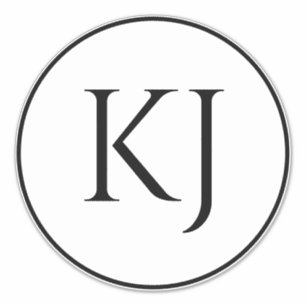 Monograms Couple Name Black White Initial Letters