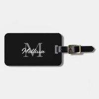 Monograms Custom Name Black White SImple Minimal