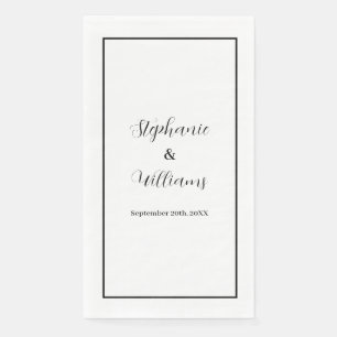 Monograms Custom Name Wedding Simple Minimal 2024 Napkin