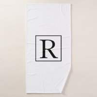 Monograms Initial Black White Custom Name Cute