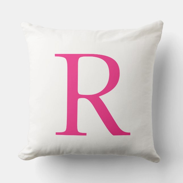Monograms Name Pink Mother's Day Weddings Gift Cushion (Front)
