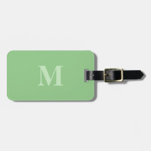 Monograms Sage Green Black Party Favour Gift Luggage Tag
