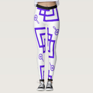 Monoline Search Icon Leggings – Modern Minimalist 