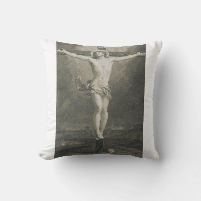 Monomatic Crucifixion Minimalist Art Cushion (Front)