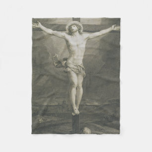Monomatic Crucifixion Minimalist Art Fleece Blanket