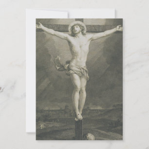 Monomatic Crucifixion Minimalist Art Holiday Card