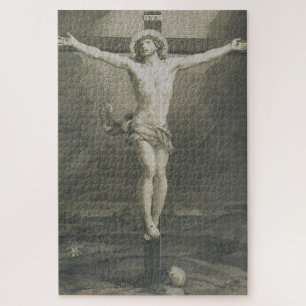 Monomatic Crucifixion Minimalist Art Jigsaw Puzzle