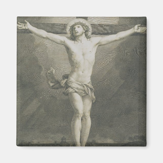 Monomatic Crucifixion Minimalist Art Magnet (Front)