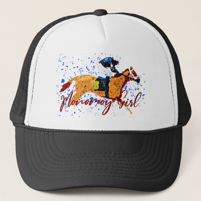 Monomoy Girl  Champion Racehorse Trucker Hat (Front)