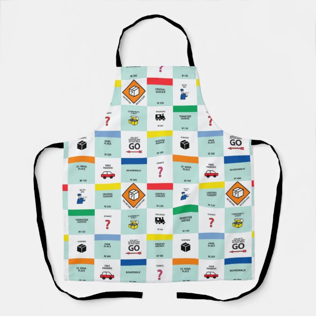 monopoly cardboard game night apron (Front)