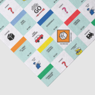 monopoly cardboard game night tissue paper