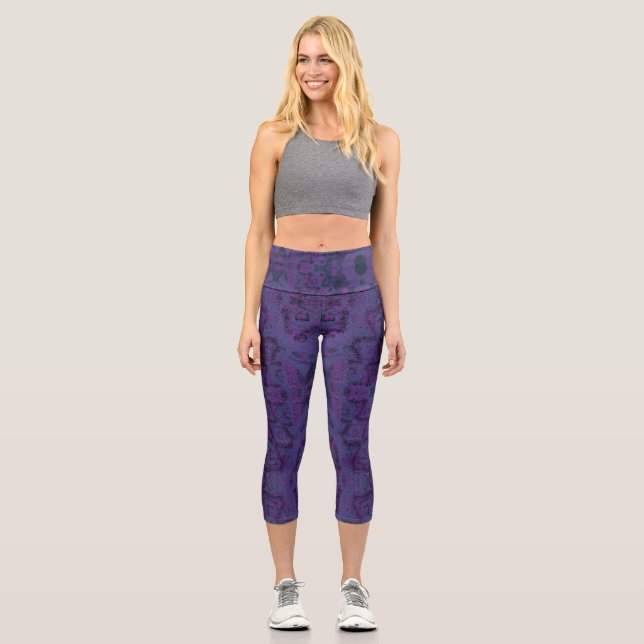 Monopoly Purple Capri Leggings (Front)