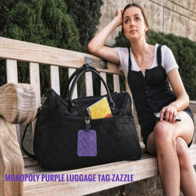 Monopoly Purple  Luggage Tag (Creator Uploaded)