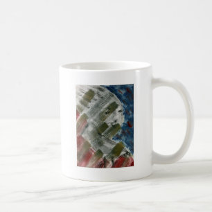 Monoprint Woman and Crow (Raven) Coffee Mug