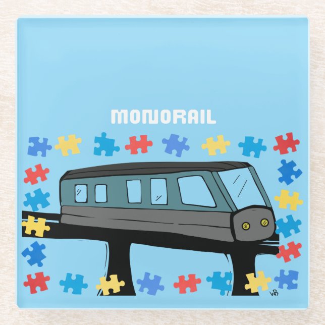 Monorail train car coaster autism puzzle  (Front)
