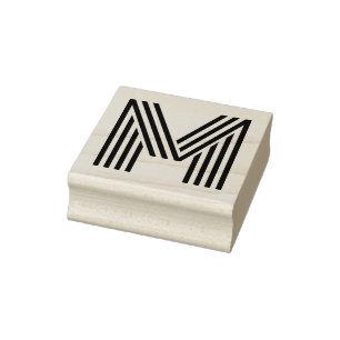 Monoton Letter M Rubber Stamp
