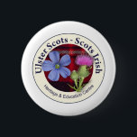 monreagh logo 6 cm round badge<br><div class="desc">This is the logo of Monreagh (Ulster Scots - Scots Irish) Heritage & Education Centre,  Carrigans,  County Donegal</div>