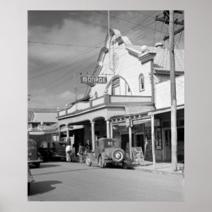 Monroe Cafe, Key West, 1930s Poster