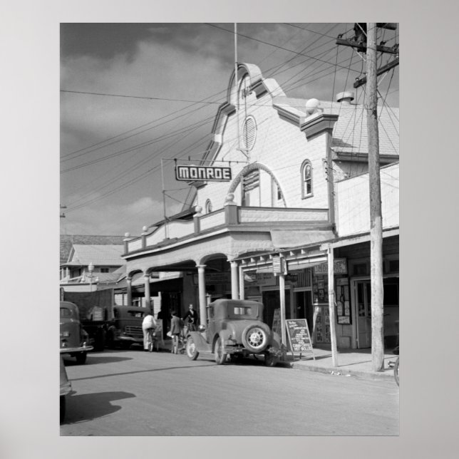 Monroe Cafe, Key West, 1930s Poster (Front)
