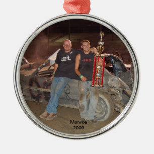 Monroe County Demolition Derby 2009 Metal Tree Decoration