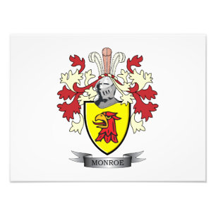 Monroe Family Crest Coat of Arms Photo Print