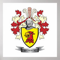 Monroe Family Crest Coat of Arms