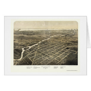 Monroe, MI Panoramic Map - 1866