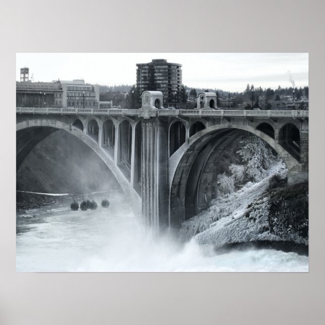 Monroe St Bridge 2 - Spokane Washington Poster (Front)