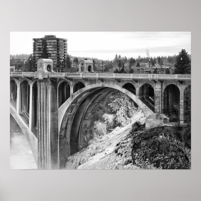 Monroe Street Bridge - Spokane Washington Poster (Front)