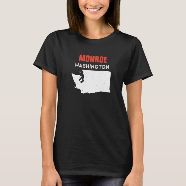 Monroe Washington USA State America Travel Washing T-Shirt (Front)