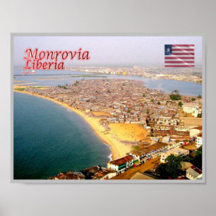 Monrovia - Liberia - Aerial View - Poster