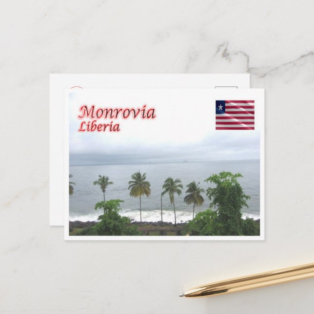 Monrovia - Liberia - Panorama - Postcard (Front/Back In Situ)