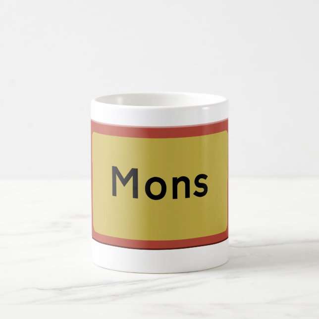 Mons Road sign Coffee Mug (Center)
