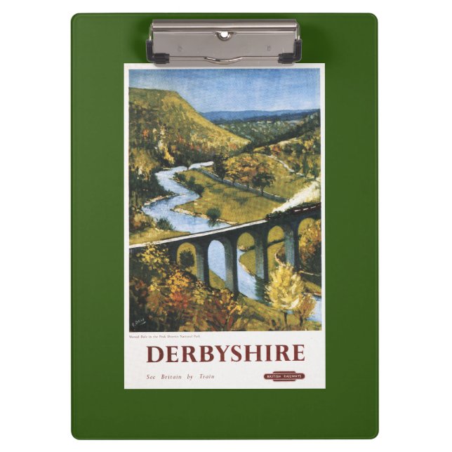 Monsal Dale, Train and Viaduct British Rail Clipboard (Front)