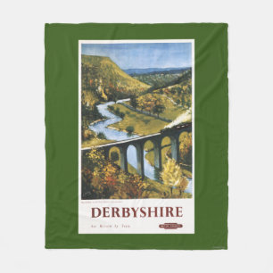 Monsal Dale, Train and Viaduct British Rail Fleece Blanket