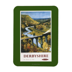 Monsal Dale, Train and Viaduct British Rail Magnet