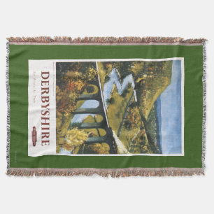Monsal Dale, Train and Viaduct British Rail Throw Blanket