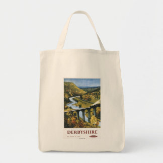 Monsal Dale, Train and Viaduct British Rail Tote Bag