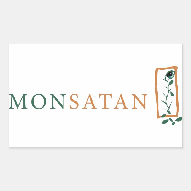 Monsanto = Monsatan Rectangular Sticker (Front)