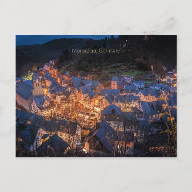 Monschau, Germany, festive season, Postcard (Front)