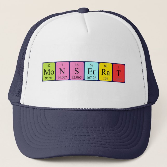 Monserrat periodic table name hat (Front)