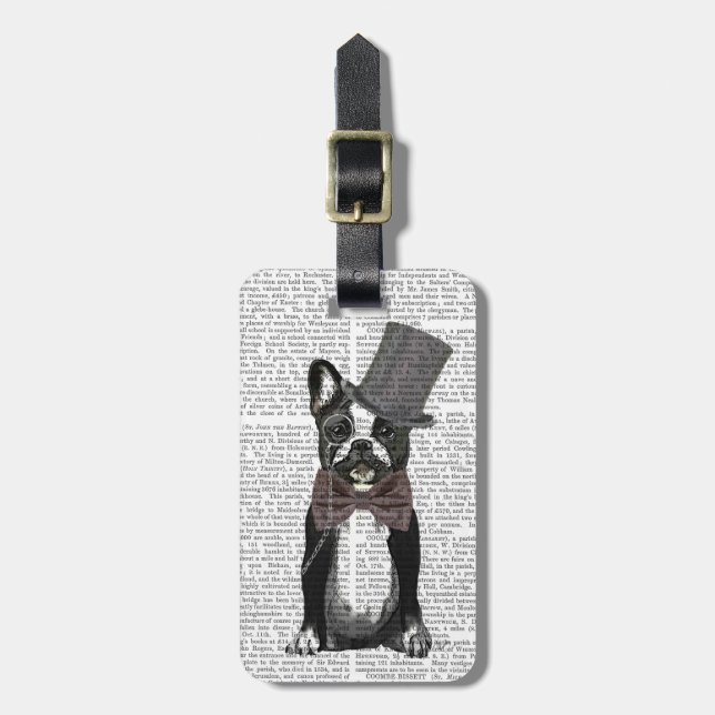 Monsieur Bulldog 2 Luggage Tag (Front Vertical)