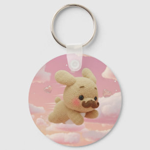 Monsieur Dog: Personalized Japanese Yumekawa Kanji Key Ring
