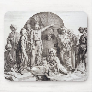 Monsieur Drovetti and his followers using a plumb Mouse Mat