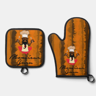 Monsieur Guru Oven Mitt & Pot Holder Set